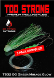 Ice Strong Outdoors - Too Strong Premium Trolling Flies - 3 Pack Unrigged - NEW 2026 Colors RELEASED!