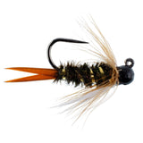 Black Tungsten Bead Prince Jig Tactical Czech Nymph Euro Nymphing Fly - 1 Dozen Flies Size 12