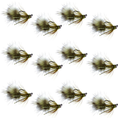 Tungsten Bead Tactical Mini Bugger Czech Nymph Euro Nymphing Fly - 1 Dozen Flies Size 12