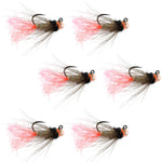 Tungsten Bead Jig Tasmanian Devil Tactical Czech Nymph Euro Nymphing Fly - 6 Flies Size 14