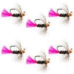 Tungsten Bead Jig Tactical Blow Torch Czech Nymph Euro Nymphing Fly - 6 Flies Size 16