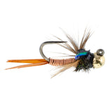 Tungsten Bead Tactical Jig Copper John Czech Nymph Euro Nymphing Fly - 6 Flies Size 12