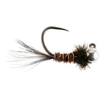 Tungsten Bead Pheasant Tail Tactical Jig Czech Nymph Euro Nymphing Fly - 1 Dozen Flies Size 14