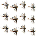 Tungsten Bead Soft Hackle Pheasant Tail Tactical Jig Czech Nymph Euro Nymphing Fly - 1 Dozen Flies Size 14