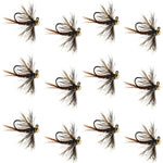 Tungsten Bead Soft Hackle Pheasant Tail Tactical Jig Czech Nymph Euro Nymphing Fly - 1 Dozen Flies Size 12