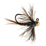 Tungsten Bead Soft Hackle Pheasant Tail Tactical Jig Czech Nymph Euro Nymphing Fly - 1 Dozen Flies Size 16