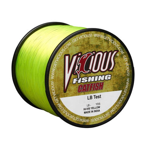 Vicious Catfish Hi-Vis Yellow Mono - 40 Lb Test