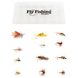 Trout Fly Assortment - Essential Western Dry and Nymph Fly Fishing Flies Collection - 1 Dozen Trout Flies with Fly Box