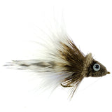 Deer Hair Dahlberg Diver 6 Flies Hook Size 4 - White Marabou Bass Fly Fishing Bug Wide Gape Bass Hooks With Weed Guard