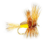 Yellow Humpy Classic Hair Wing Dry Fly - 1 Dozen Flies Hook Size 12