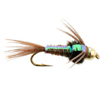 Bead Head Flash Back Pheasant Tail Nymph 1 Dozen Fly Fishing Flies  Size 16