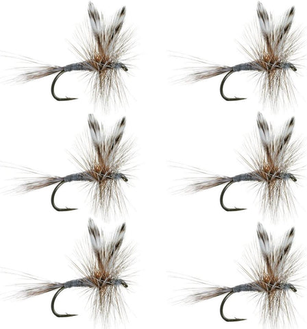 Barbless Adams Classic Dry Fly - Set of 6 - Hook Size 16