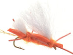 Chubby Chernobyl Ant Orange Foam Body Grasshopper Fly - 1 Dozen Flies Hook Size 10