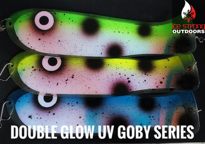 LIMITED RUNS -  10" Double Glow UV Dual Fin Fishblades