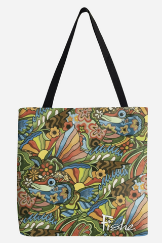 Boho Bass Canvas Tote