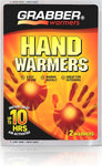 Grabber Hand Warmers - Long Lasting Safe Natural Odorless Air Activated Warmers - Up to 10 Hours of Heat - 10 Pair Pack