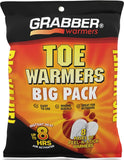 Grabber Toe Warmers - Long Lasting Safe Natural Odorless Air Activated Warmers - Up to 8 Hours of Heat - 8 Pair Pack