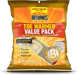 HotHands Toe Warmers - Long Lasting Safe Natural Odorless Air Activated Warmers - Up to 8 Hours of Heat - 6 Pair Bag