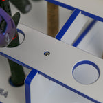 Made in the USA Fishing Rod Holder Rack | Marine Grade HDPE | 12 Pole Waterproof Wash-down | Dock, Garage, Boat, Storage | 1.5 in Holes | Fits All Sizes