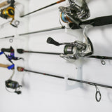 Made in the USA Fishing Rod Holder Rack Organizers | Wall or Ceiling Mounted Fishing Rod Rack | Durable Marine Grade HDPE Plastic | Fishing Pole Holder Holds up to 3 to 12 + Stackable