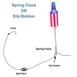 Red, White, and Blue Fishing Bobbers - 2 Pack - Veterans Gift Best Fishing Gear FREE US SHIPPING!