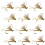 Tan X Caddis Emerging Caddis Adult Trout Dry Fly - 1 Dozen Flies Hook Size 18