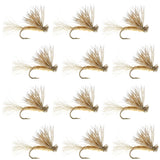 Tan X Caddis Emerging Caddis Adult Trout Dry Fly - 1 Dozen Flies Hook Size 18