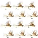 Tan X Caddis Emerging Caddis Adult Trout Dry Fly - 1 Dozen Flies Hook Size 16