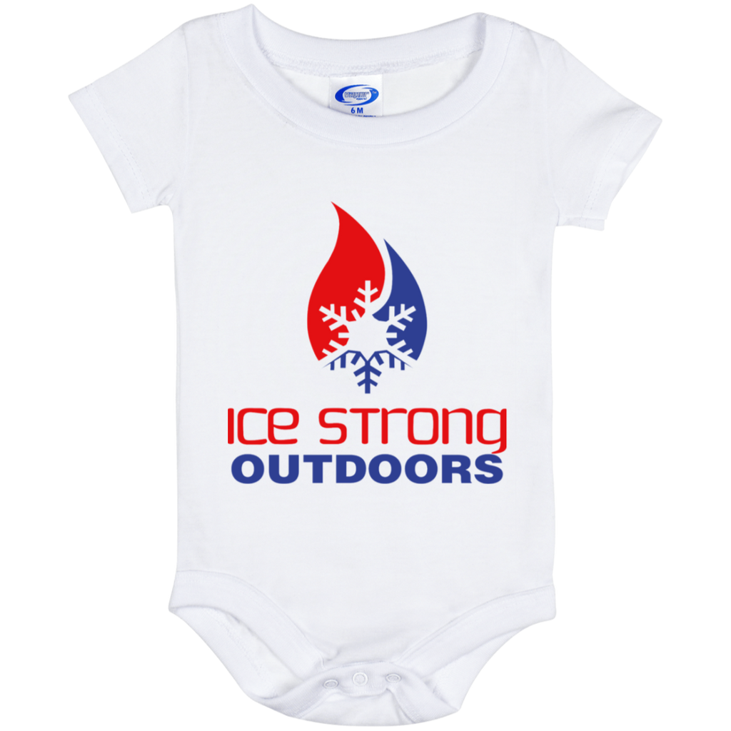 Ice Strong Baby Onesie 06 Month Patriotic Logo Ice Strong Outdoors