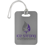 Ice Strong Luggage Bag/Rod - Tackle Case Tag Purple/Gray Logo
