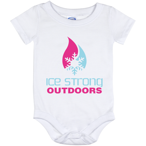 Ice Strong Baby Onesie 12 Month Cool Blue & Magenta Logo