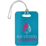 Ice Strong Luggage Bag/Rod - Tackle Case Tag Pink/Blue Logo