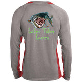 Men's Long Sleeve Laker Taker Color Block Shirt - Red/Black Logo