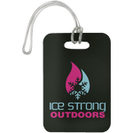 Ice Strong Luggage Bag/Rod - Tackle Case Tag Pink/Blue Logo