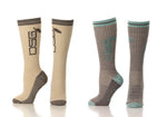DSG Heavy Weight Merino Wool Sock - Beige/Brown or Brown/Aqua
