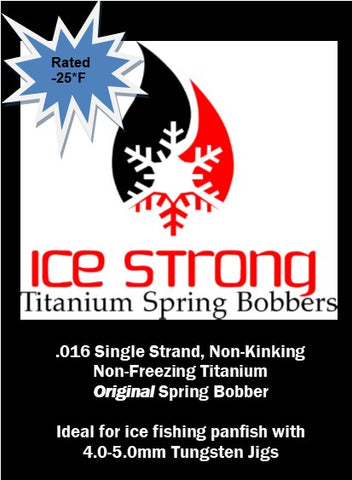 Ice Strong Outdoors Original Titanium Spring Bobber Super Glow Red