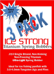 Ice Strong Titanium Spring Bobber 3-Pack ULTRA-LIGHT